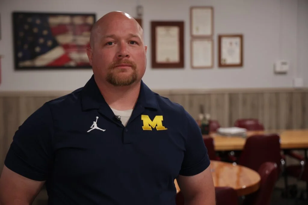 Josh Rutledge, a veteran of Iraq and Afghanistan, graduated in the spring from UM-Flint with a Master's of Public Administration. Image credit: Jeremy Marble, University of Michigan News